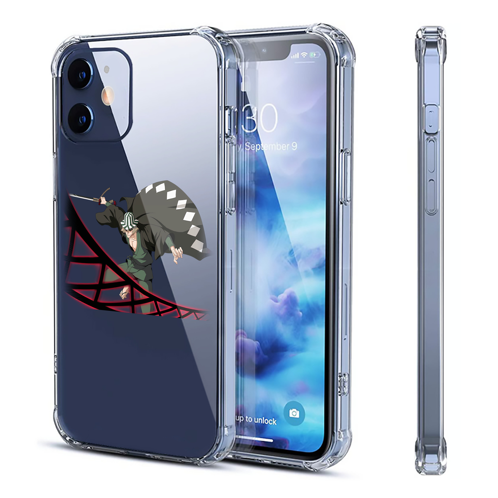 （画像用） "ブリーチ 浦原 喜助（うらはら きすけ） BLEACH Urahara Kisuke " 【iPhone 12シリーズ対応】透明スマホケース（クリアソフトケース）
